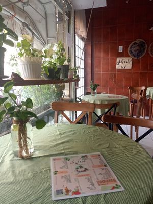 Inside at Neda Vegan Cafe in Tehran