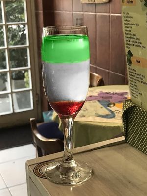 VEGAN cheers 🥂 💚🤍❤️ for Iran  at Neda Vegan Cafe in Tehran