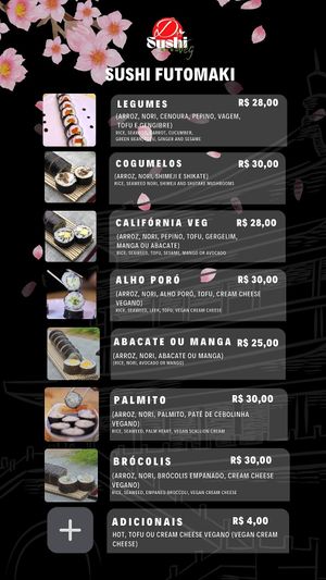 Futomaki Sushi at Dr. Sushi Veg in Manaus