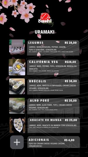 Uramaki Sushi at Dr. Sushi Veg in Manaus