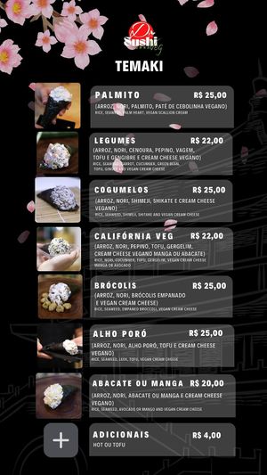 Temaki Sushi at Dr. Sushi Veg in Manaus