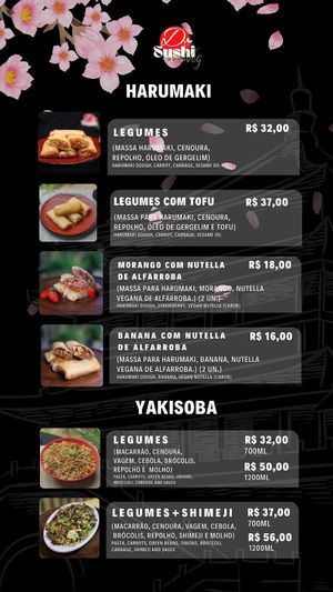 Harumaki & Yakisoba at Dr. Sushi Veg in Manaus