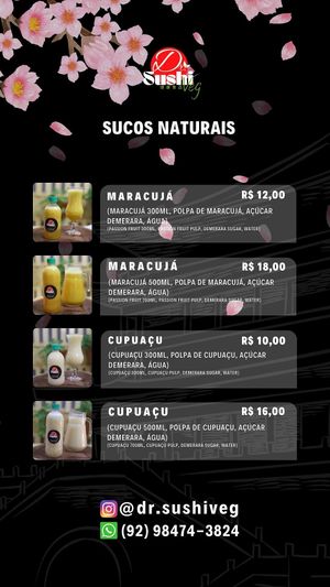 Juice at Dr. Sushi Veg in Manaus