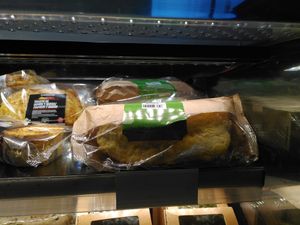 Vegan toast with no-chicken and cheese at BCN - Starbucks - T1 in El Prat De Llobregat