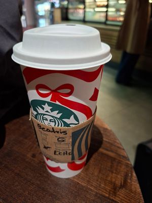 Hot chocolate with soy milk at BCN - Starbucks - T1 in El Prat De Llobregat