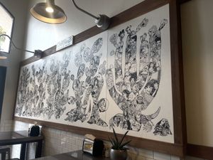 Cool wall art  at Nacho Bizness in Monterey