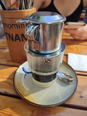 Vietnamese coffee at Good Morning Vietnam in Berlin