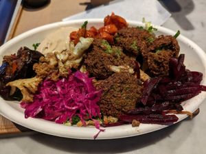 Falafel bowl at Brassica in Upper Arlington