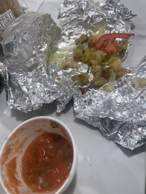 Sad bland torta and salsa  at El Zarape in Simi Valley