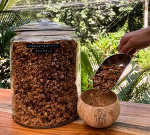 Homemade Peanutbutter Granola - comes with Jam on top at Con Calma Club in Santa Teresa