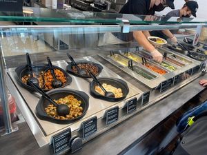 Service line at BIBIBOP in Indianapolis