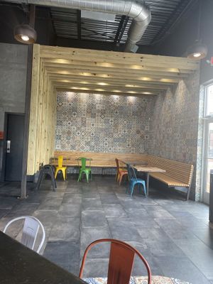 Spacious dining  at Mezeh in Chesapeake City