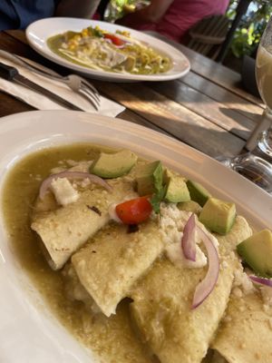 Vegan quesadillas.  at Café Mogagua in Isla Mujeres