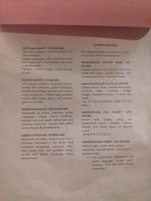 Menu 3 at Florez Food Garden in Medellin