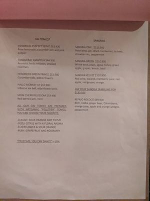 Menu 7 at Florez Food Garden in Medellin