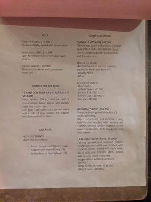 Menu 4 at Florez Food Garden in Medellin