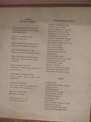 Menu 8 at Florez Food Garden in Medellin