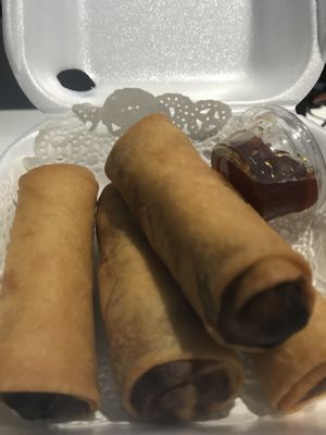 Spring rolls with cabbage, mushroom and glass noodles  at Blue Elephant in Auckland