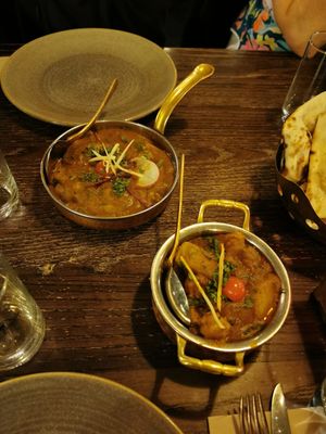 Kadhai vegetables and aloo gobi at Bombay Palace in Wanaka
