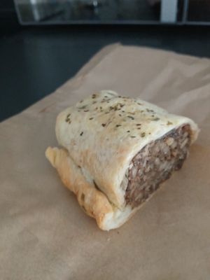 Vegan sausage roll - mushroom & lentil at Spicer+Cole in Bristol
