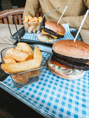 Burgers  at The Half Moon Inn in Telford