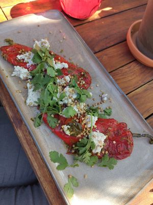 Grilled paprika with tofu at De Botanie in Delft