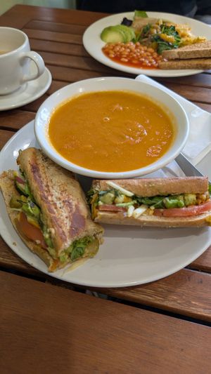 Sandwich & lentil soup at Sandwich Culture in Edinburgh