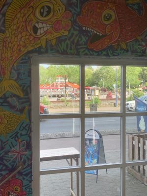 Prachtig uitzicht op de haven 💕  at To-go Point Flensburg Hafenspitze in Flensburg