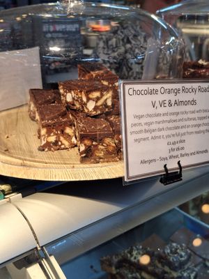 A selection of cakes and desserts from the *shop area*. NB: the restaurant and cafes have separate menus. at Beckworth Emporium in Northampton