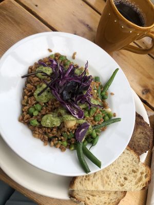 Farro Sanders  at Tin Shed Garden Cafe in Portland