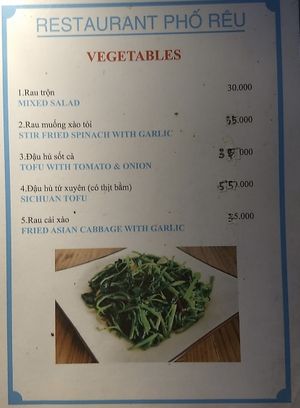 Veg  at Phố Rêu Restaurant Coffee in Hanoi
