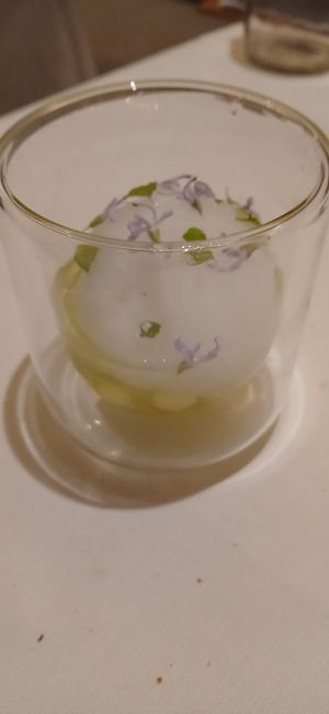 Iced gin tonic at Hotel Schwarzschmied in Lana