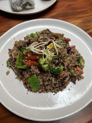 Quinoa w veggies  at Tafru Restaurante in Pisac