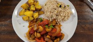 Mushroom salteado at Tafru Restaurante in Pisac