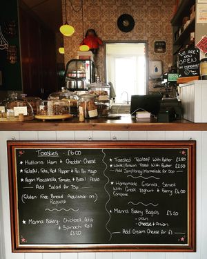 Menu at Number Thirteen in Knaresborough