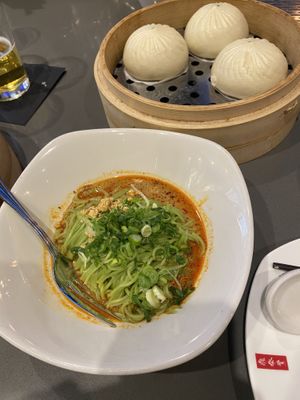 Vegan noodles in sesame sauce  at Din Tai Fung in Bellevue
