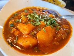 Balti Madras Vegetable £11.95

Balti & madras spices make it extra special. A popular dish for those who like the 'hot stuff' 
 at Prince Of India  in Isle Of Skye
