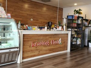 After all these years it's my first time walking into the Loving Hut here in Glendora... I loved it as soon as I walked in.  And you could hear real food being preparedness the kit at Loving Hut Glendora in Glendora