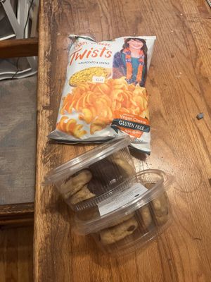 Cheese twists and cookies  at Loving Hut Glendora in Glendora