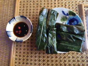 Vegan bun loc (steamed glutinous rice cakes)#1 on menu. at Quán Chay An in Hue