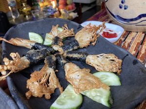 Fried mushrooms  at Quán Chay An in Hue