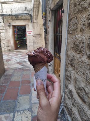 Dark chocolate (€2.5) at Marshall's Gelato in Kotor