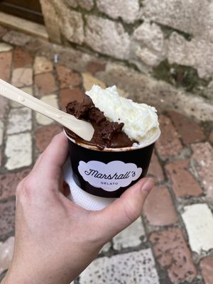   at Marshall's Gelato in Kotor