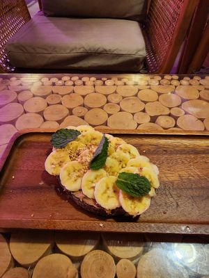 Peanut butter chocolate banana toast (vegan) at Roxane in Phuket