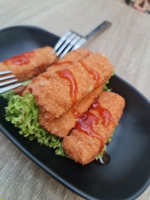 Fish fingers ~ 31/7/23 at Greendot Patisserie in Central Singapore