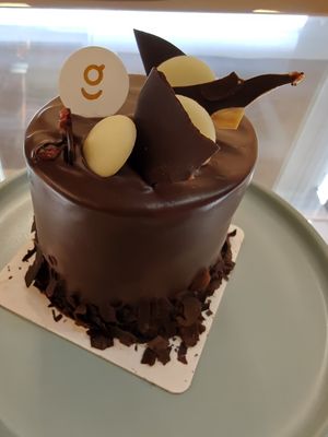 Chocolate cake at Greendot Patisserie in Central Singapore