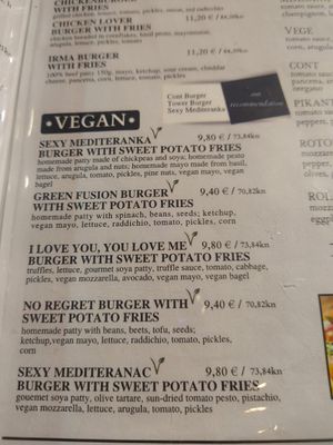 Menu - Burgers at Pivnica Cont in Rijeka