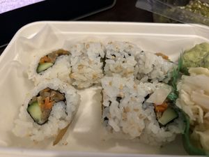 Inside our veg sushii  at Smartdeli Sushi & More in Berlin