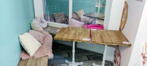 seats at La Donuteria in Paris