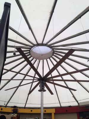 Yurt action! at Native Foods in Costa Mesa